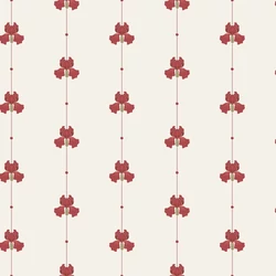 Boras Írisz mintás piros-bézs vlies tapéta Gotain Sweet Pea Burgundy Red 53 cm X 10 m