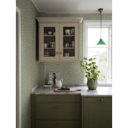 Boras Apró virágos zöld vlies tapéta Myrten Green 53 cm X 10 m