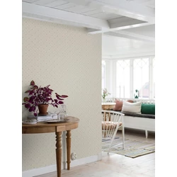 Boras Klasszikus skandináv bézs vlies tapéta Idun Beige 53 cm X 10 m