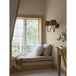 Boras Apró virágos csíkos sárga vlies tapéta Lilla Lyckan Yellow 53 cm X 10 m