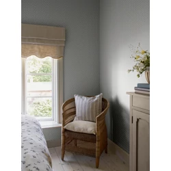 Boras Apró virágos csíkos kék vlies tapéta Lilla Lyckan Blue 53 cm X 10 m