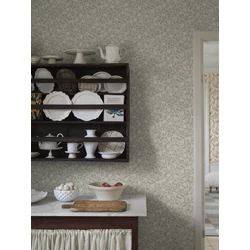 Boras Skandináv levél mintás bézs vlies tapéta Klöver Beige 53 cm X 10 m