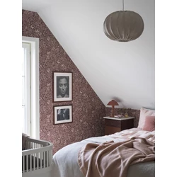 Boras Romantikus levél mintás bordó vlies tapéta Nocturne Red 53 cm X 10 m