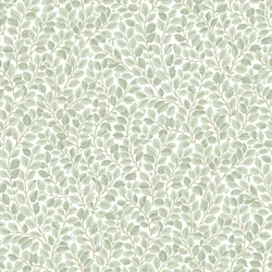 Boras Levél mintás modern zöld vlies tapéta Hazel Green 53 cm X 10 m