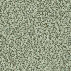 Boras Levél mintás modern zöld vlies tapéta Hazel Green 53 cm X 10 m