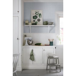 Boras Kockás klasszikus kék vlies tapéta Frida Blue 53 cm X 10 m