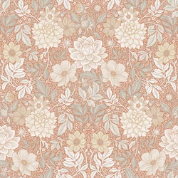 Boras Dália mintás piros vlies tapéta Dahlia Garden Red 53 cm X 10 m