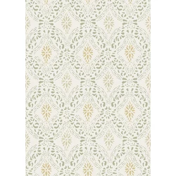 Boras Klasszikus csipke hatású zöld vlies tapéta Kvarnholmen Green 53 cm X 10 m