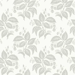 Boras Klasszikus levélmintás szürke vlies tapéta Tengbergska Grey 53 cm X 10 m