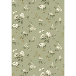 Boras Vintage rózsás zöld vlies tapéta Värmdö Green 53 cm X 10 m