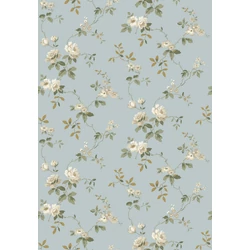 Boras Vintage rózsás kék vlies tapéta Värmdö Blue 53 cm X 10 m