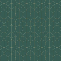 Casadeco Modern geometriai mintás zöld vlies tapéta 1930 Reflet Vert 53 cm X 10 m