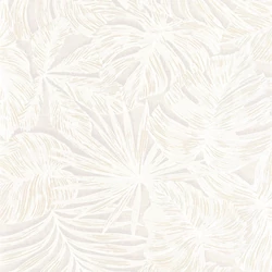 Casadeco Pálmalevél mintás fehér vinyl tapéta Granada Blanc 53 cm X 10 m