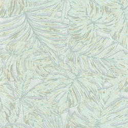 Casadeco Pálmalevél mintás halványzöld vinyl tapéta Granada Vert D'eau 53 cm X 10 m