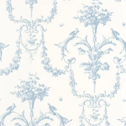 Casadeco Klasszikus ornamentikás kék vlies tapéta Corne D'Abondance Bleu Faience 53 cm X 10 m