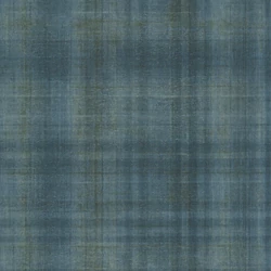 Casadeco Skótkockás szövethatású kék vinyl tapéta Tartan Bleu Loch 53 cm X 10 m
