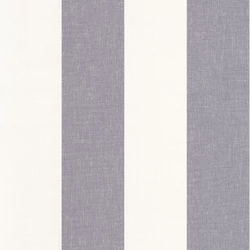 Casadeco Szövethatású széles csíkos sötétkék vinyl tapéta Williamsburg Rayure Nocturne 53 cm X 10 m