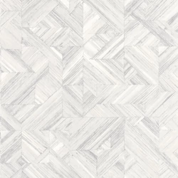 Casadeco Geometriai mintás 3D hatású fehér vinyl tapéta Paille Blanc Coton 53 cm X 10 m