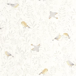 Casadeco Madár mintás bézs vlies tapéta Flying Bird Naturel 53 cm X 10 m