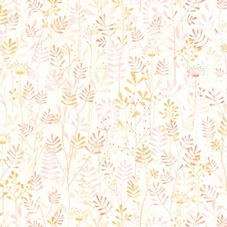 Casadeco Levél mintás rózsaszín vlies tapéta Wild Garden Rose Nude 53 cm X 10 m