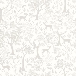 Casadeco Erdő mintás pasztell szürke vlies tapéta Poetic Forest Gris Duvet 53 cm X 10 m