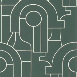 Casadeco Absztrakt mintás elegáns zöld vlies tapéta Arty Vert Tennis 53 cm X 10 m