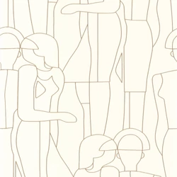 Casadeco Bézs modern mintás vlies tapéta Model Beige Ficelle 53 cm X 10 m