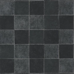 Casadeco Csempe mintás modern fekete vinyl tapéta Zelliges Noir 53 cm X 10 m