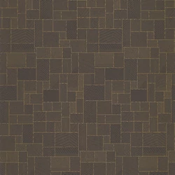 Casadeco Geometriai mintás modern arany-fekete vlies tapéta Kensai Noir Fusain53 cm X 10 m