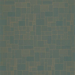 Casadeco Geometriai mintás modern zöldes kék vlies tapéta Kensai Bleu Kamo 53 cm X 10 m