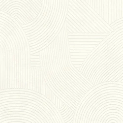 Casadeco 3D hatású modern vonalmintás törtfehér vlies tapéta Jardin Des Pierres Blanc Polaire 53 cm X 10 m