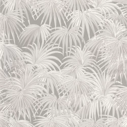 Casadeco Pálmalevél mintás elegáns szürke vlies tapéta Charleston Taupe 53 cm X 10 m