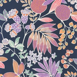 Casadeco Vidám botanikai mintás színes vinyl tapéta Palm Springs Tutti Frutti 53 cm X 10 m