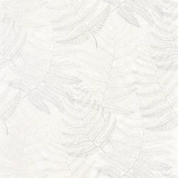 Casadeco Páfrány mintás fehér vinyl tapéta Yosemite Blanc Coton 53 cm X 10 m
