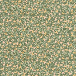 Casadeco Színes bogyós romantikus zöld vlies tapéta Cherry Vert/Nude 53 cm X 10 m