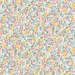 Casadeco Apró virág mintás romantikus kék-rószaszín vlies tapéta Pansy Bleu/Rose 53 cm X 10 m