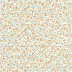 Casadeco Színes bogyós romantikus zöld-piros vlies tapéta Cherry Blanc/Corail 53 cm X 10 m