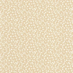 Casadeco Romantikus gyöngyvirágos bézs vlies tapéta Lily Of The Valley Ficelle 53 cm X 10 m