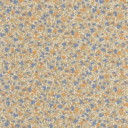 Casadeco Színes bogyós romantikus kék-barna vlies tapéta Cherry Naturel/Bleu 53 cm X 10 m