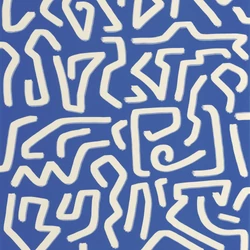 Casadeco Absztrakt mintás kék vlies tapéta Symbol Bleu Indigo 53 cm X 10 m