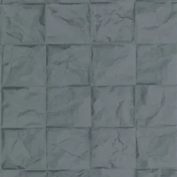 Casadeco 3D hatású rácsmintás kék vlies tapéta Papier Froisse Marin 53 cm X 10 m