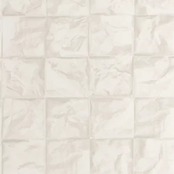 Casadeco 3D hatású rácsmintás törtfehér vlies tapéta Papier Froisse Craie 53 cm X 10 m