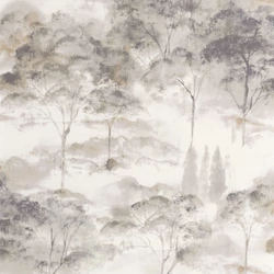 Casadeco Erdő mintás drapp vinyl tapéta Sila Blanc Neige 53 cm X 10 m