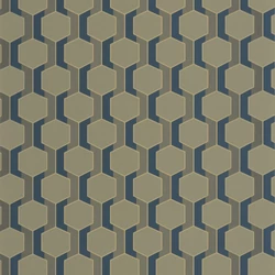 Casadeco Keki zöld geometriai mintás vlies tapéta Hamilton Vert Kaki 53 cm X 10 m