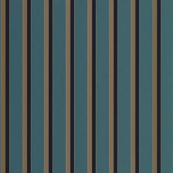 Casadeco Elegáns vékony csíkos sötétkék vlies tapéta Country Club Bleu Paon 53 cm X 10 m