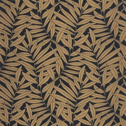 Casadeco Páfrány mintás barna vlies tapéta Preston Mordore Noir 53 cm X 10 m