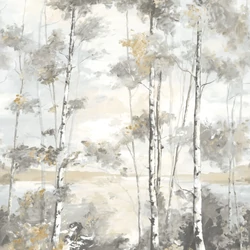 Casadeco Skandináv erdő mintás szürke vlies poszter tapéta Foret Boreale Gris Havernl 53 cm X 10 m
