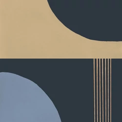 Casadeco Modern absztrakt mintás sötétkék-narancssárga vlies tapéta Pop Art Encre/Orange 53 cm X 10 m