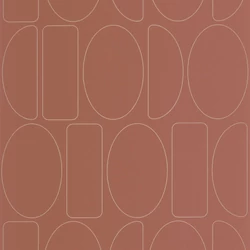 Casadeco Geometriai mintás modern terrakotta vlies tapéta Legerete Terracotta 53 cm X 10 m