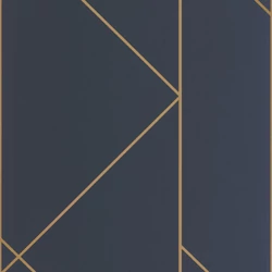 Casadeco Geometriai mintás elegáns sötétkék vlies tapéta Pure Bleu Marine 53 cm x 10 m
